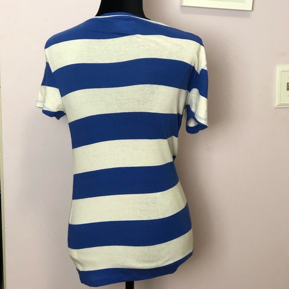 Old Navy Crew Blue Stripes Short Sleeve Shirt - Picture 2 of 2